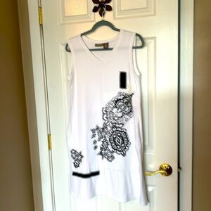 3 for $10 Jane Ashley Casual Lifestyle 100% Cotton Summer Dress/Cover-Up Med